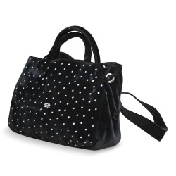 \"Sonia Rykel\" black velvet bag with rhinestones. Paris.